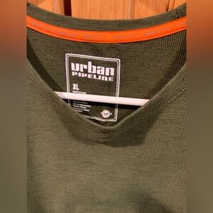 Urban Pipeline Men's Olive Long Sleeve Tee